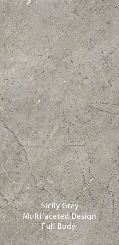 600 X 1200 MM Grijze Vintage Textured Stone Imitatie oppervlak Moderne badkamer tegels