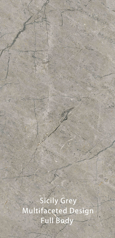 600 X 1200 MM Grijze Vintage Textured Stone Imitatie oppervlak Moderne badkamer tegels