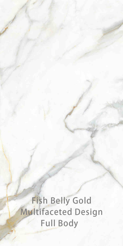 Wit en goud 900x1800mm Rotsoppervlak Porseleinen tegels voor modern decor