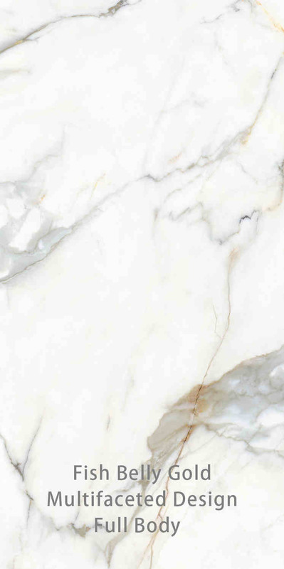 Wit en goud 900x1800mm Rotsoppervlak Porseleinen tegels voor modern decor