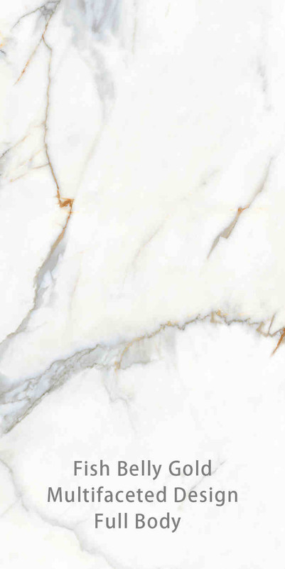 Wit en goud 900x1800mm Rotsoppervlak Porseleinen tegels voor modern decor