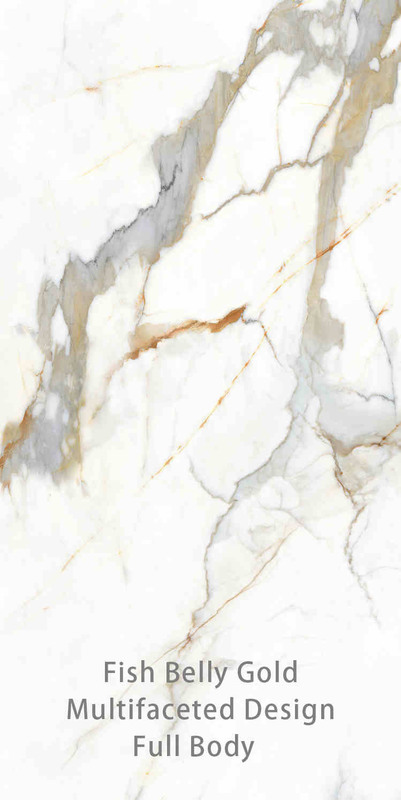 Wit en goud 900x1800mm Rotsoppervlak Porseleinen tegels voor modern decor